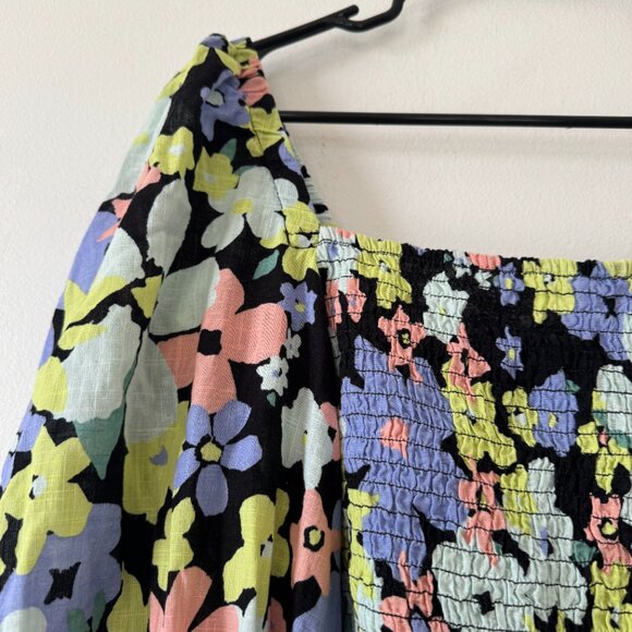 Free People Ariana Floral Puff-Sleeve Top - Picture 4 of 11